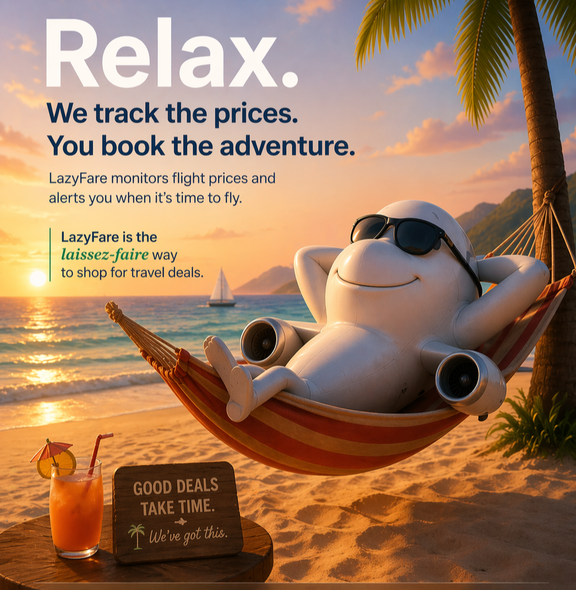 LazyFare — Relax. We track the prices. You book the adventure.